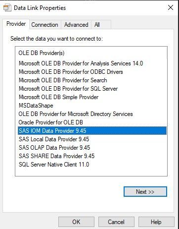 Solved: SAS IOM Data OLEDB Provider Error: -2147467259 (0x80004005 