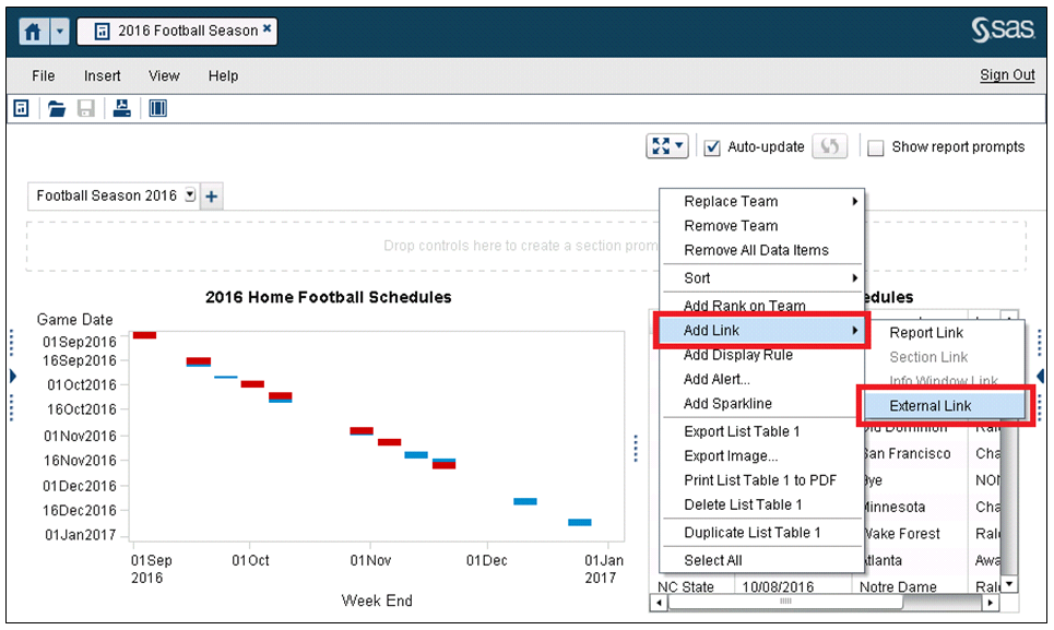 How to create calendar events from SAS Visual Analytics