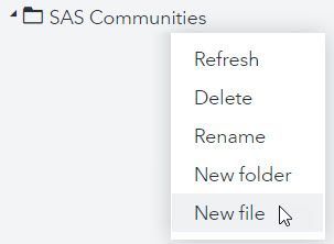 05-Create new SAS Job menu