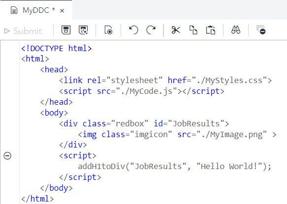 08-DDC HTML code as SAS Job form