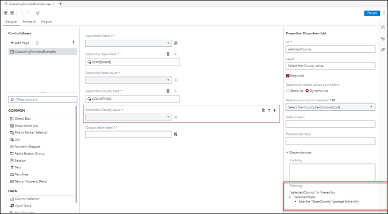 35784 - Creating cascading prompted filters in SAS® Web Report Studio