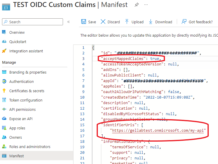 Azure Active Directory OIDC Custom Attributes