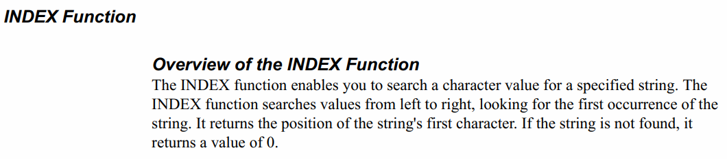 ELI5: FIND vs INDEX - SAS Support Communities