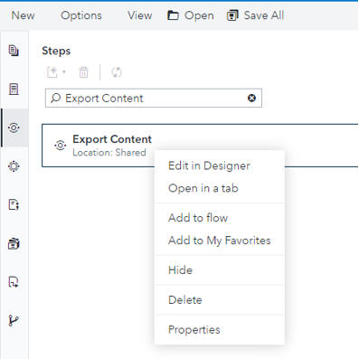 How to use the Export Content Custom Step - SAS Support Communities