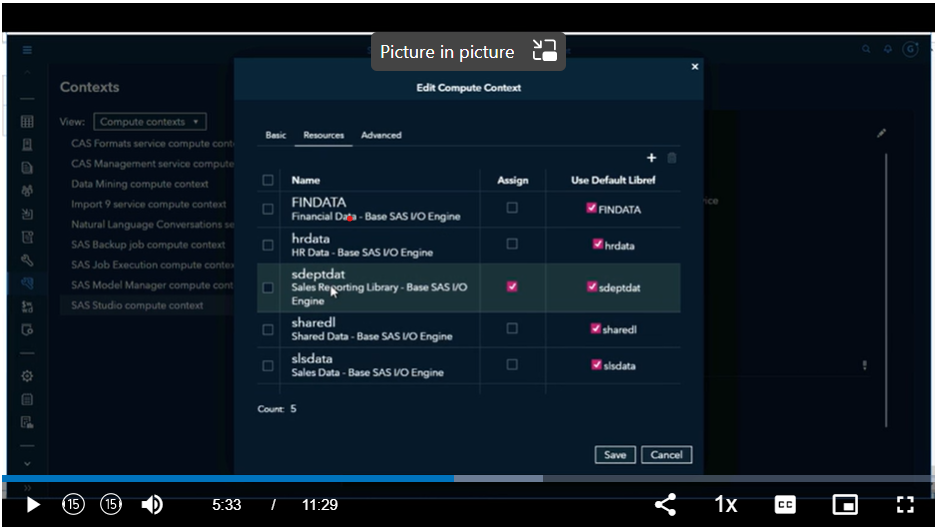 SAS video screenshot