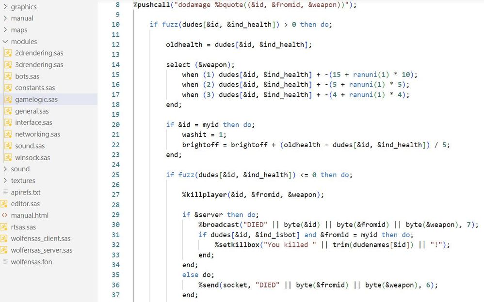 Wolfensas project code