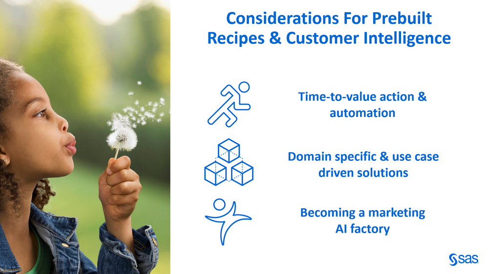 Image 1: Considerations For Prebuilt Recipes & Customer Intelligence