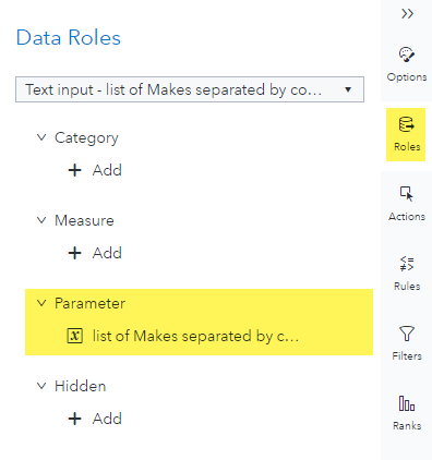 Figure 03-Assign parameter to text input object prior to Viya 2024.05