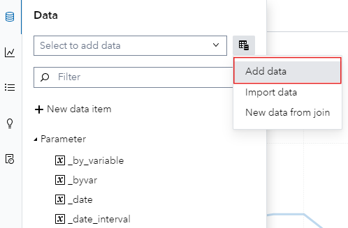 Figure 21 - Adding data to the VA dashboard
